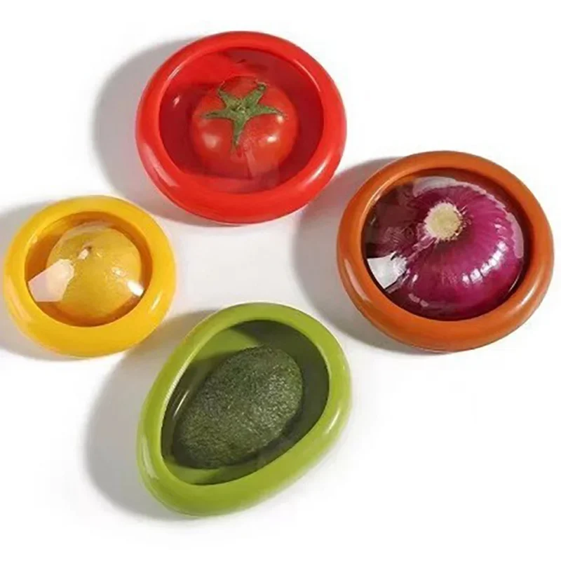 Transparent film sealed fruit preservation box, vegetable avocado lemon tomato preservation refrigerated sealed box image 6