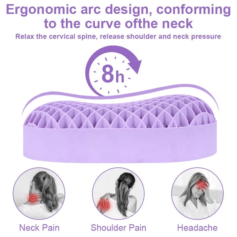 3D Wave TPE Filled Breathable Anti-Pilling Durable Ergonomic Cervical Pillow for Night Sweat Relief Summer Cooling Modern Design