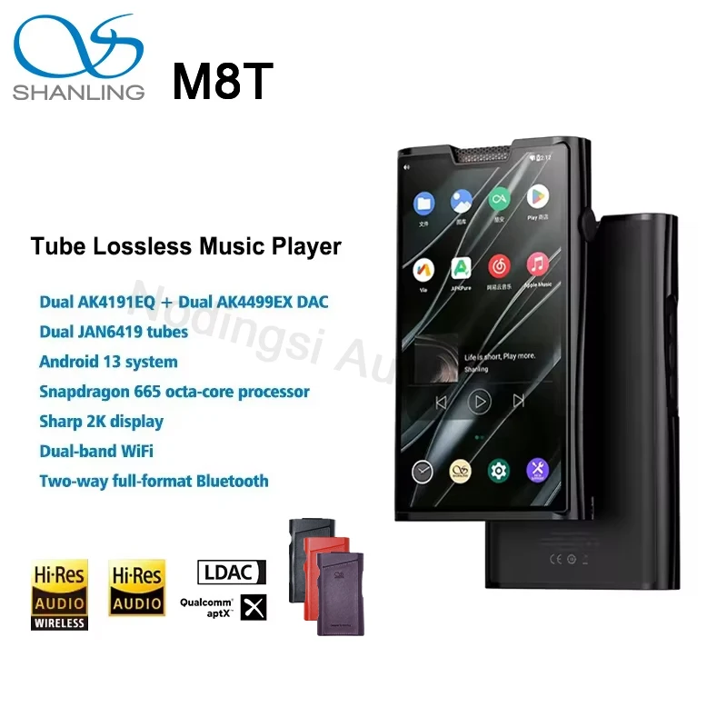 

SHANLING M8T MP3 Player Tube Portable Music Player HIFI Hi-Res Audio MP3 Player Bluetooth 2x 4191EQ 2x 4499EXDAC chips Android
