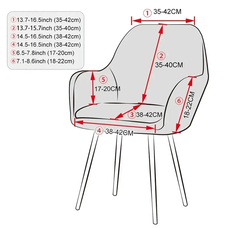 Modern High Arm Chair Cover Stretch Spandex Dining Chair Covers Slipcover Seat Covers for Computer Chairs Office Home