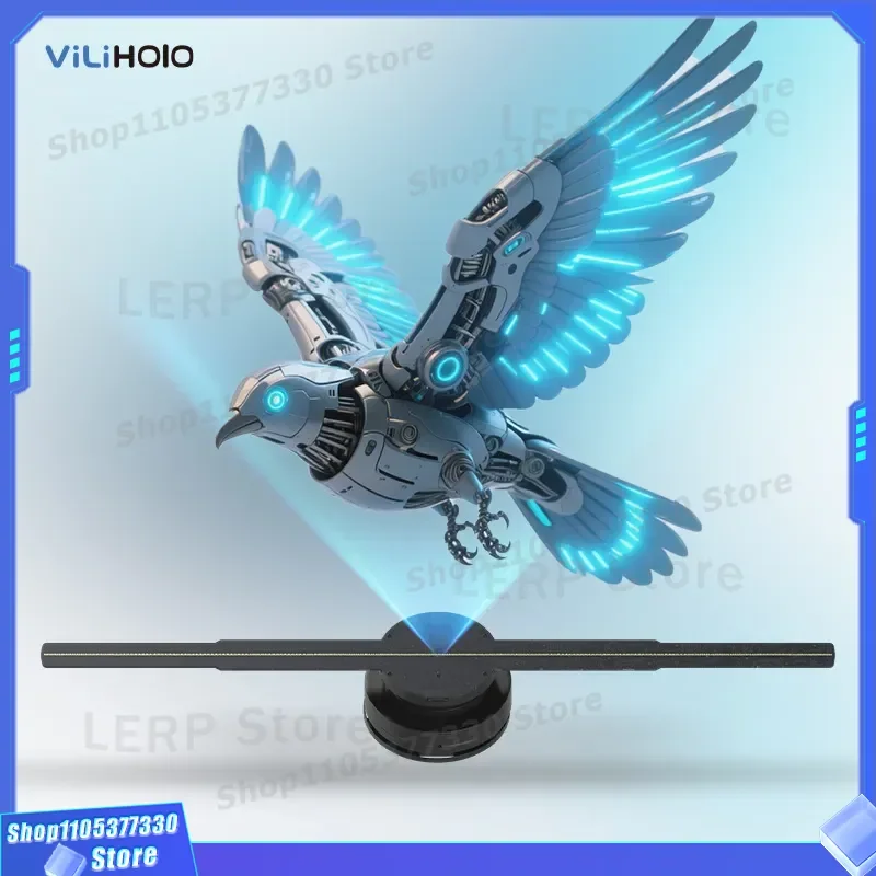 3D Hologram Fan Projector LED Display Advertising Player Holographic Projection Equipment for Store Show Window Visual Effect