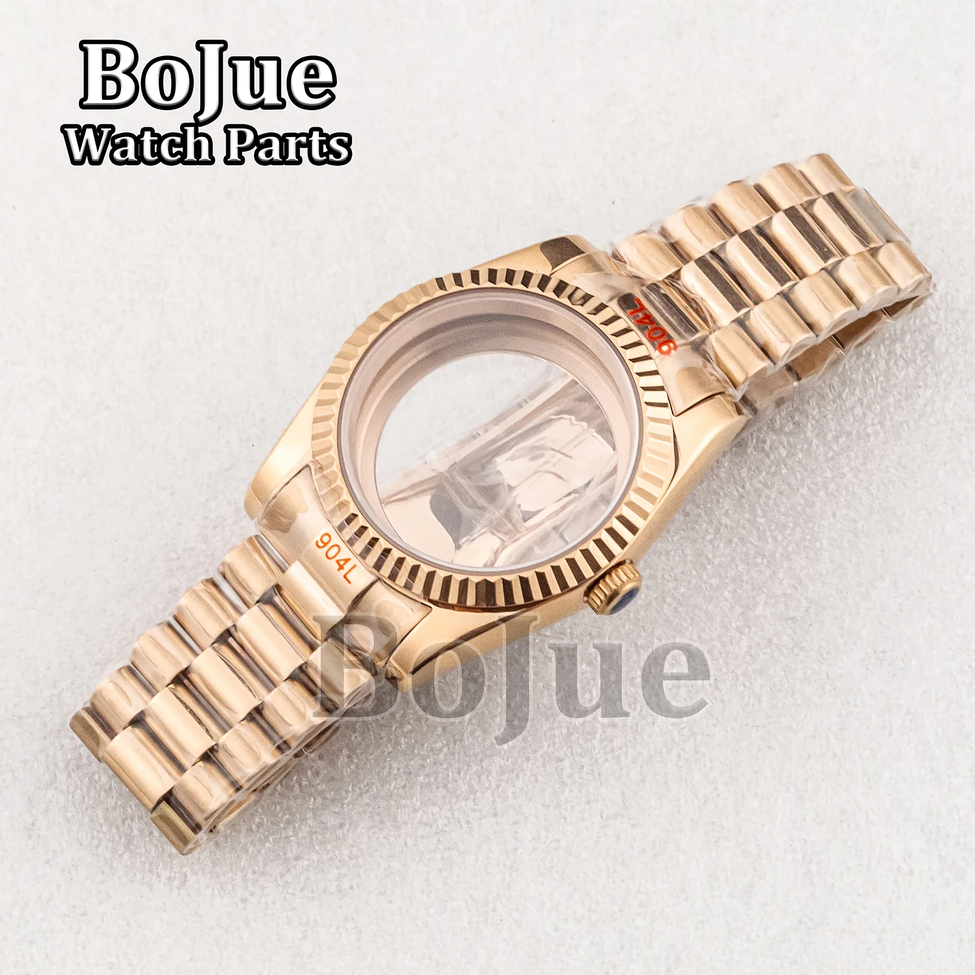 36mm/39mm Rose Gold NH35 Case President Bracelet Strap Watch Sapphire Glass accessories For nh35 nh36 Movement Dial Datejust