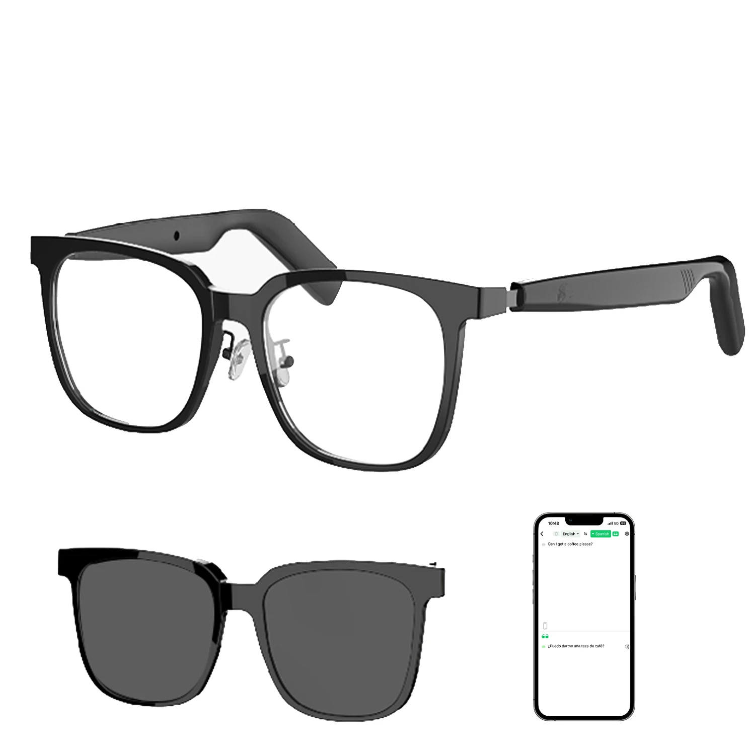 

Очки для интеллектуального перевода на базе искусственного интеллекта с режимом онлайн-перевода HD-качеством звука переводом в режиме реального времени на несколько языков одним нажатием разговором и взаимным переводом