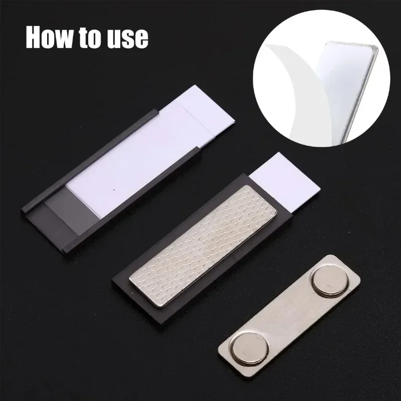 100PCS Magnetic Name Tag Holders, Strong Magnet Name Badge Clips for ID Badge Tags Office Name Card Accessories