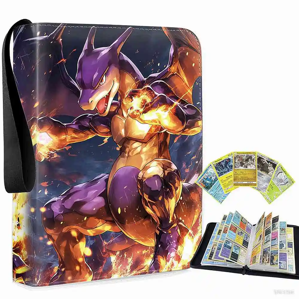 400 Pz Pokemon Raccoglitore di Carte Pokémon Album di Carte Protector Titolare Charizard Pikachu Mewtwo Collezione Cartella Anime Bambini Giocattoli Regali