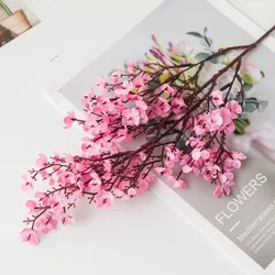 Cherry Blossoms Artificial Flowers Baby's Breath Gypsophila Fake Flowers DIY Wedding Home Vase Decoration Faux Flowers Branch