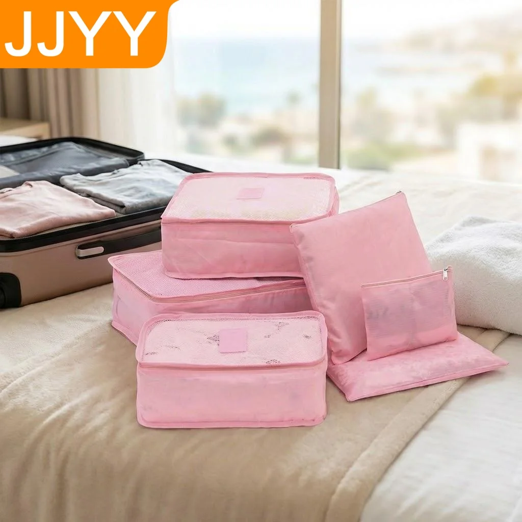 6PCS Travel Storage Bags Set Clothes Organizer Luggage Pouches Suitcase Handbag Closet Drawer Storage Solutions