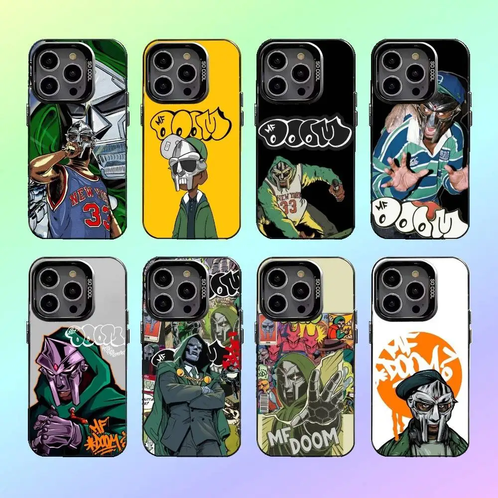 

Fashion MF DOOM Hot Singer Phone Case For iPhone17,16,15,14,13,12,11 Plus,Pro Max Colored silver phone case