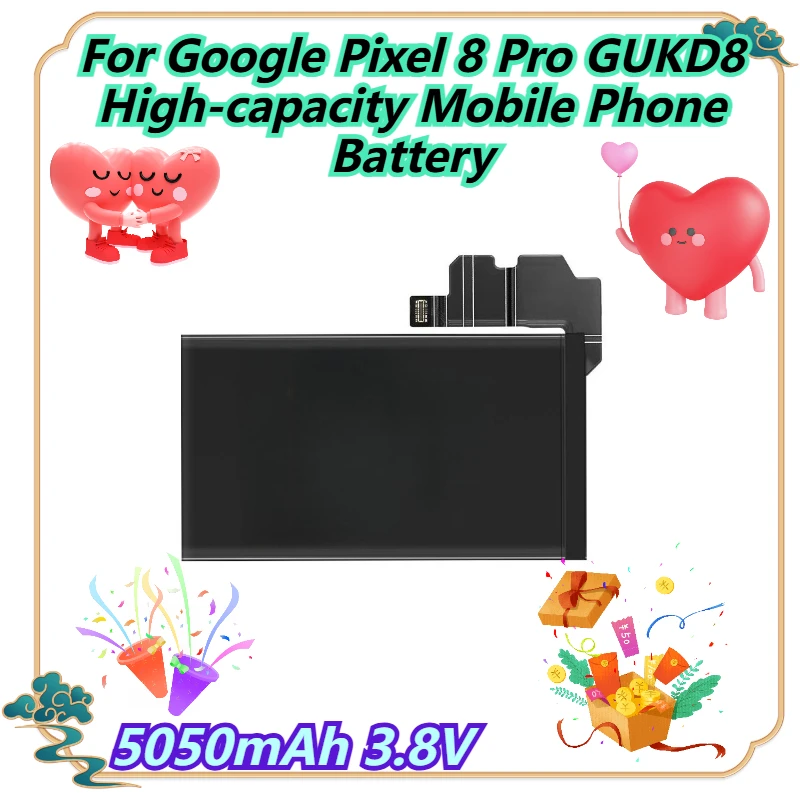 

5050 мАч 3,8 В для Google Pixel 8 Pro GUKD8 Аккумулятор большой емкости для мобильного телефона