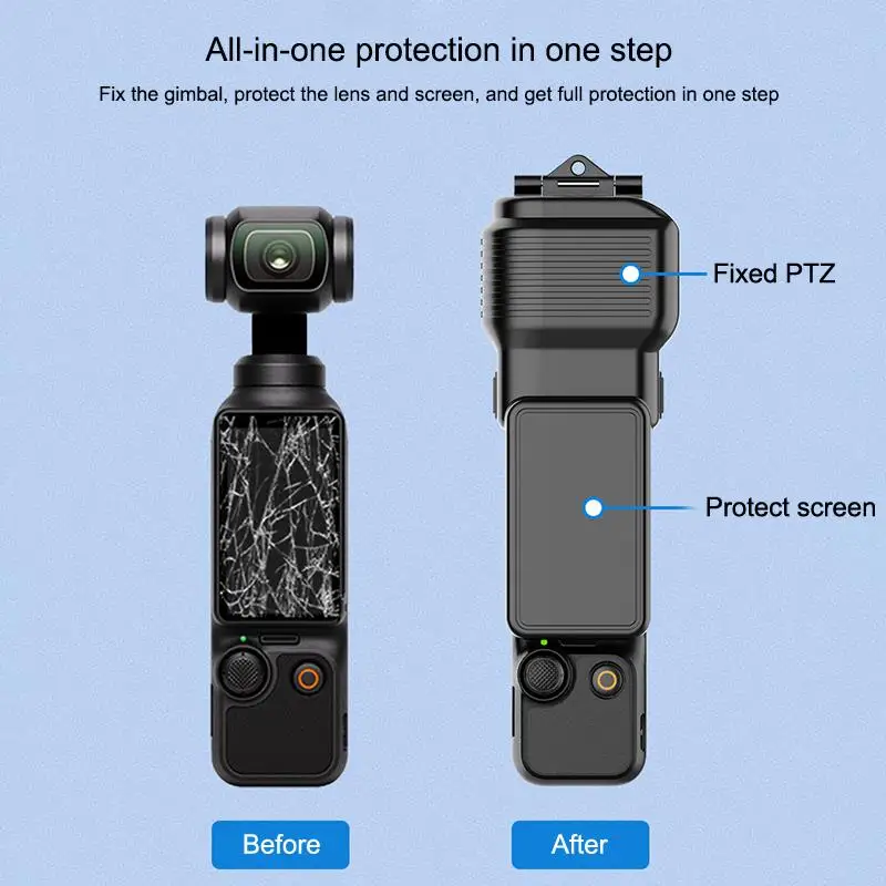 Full Protection Gimbal Screen Protective Cover for Pocket 3 HD Clear Lens Cap Hard PC Shell for Professional Camera Shooting Use
