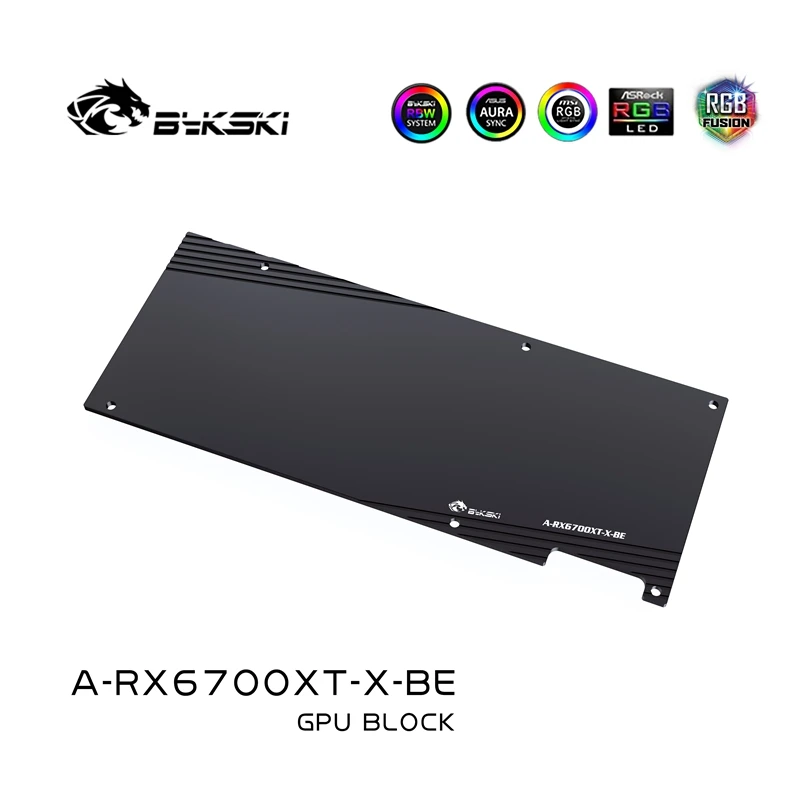 Imagem -06 - Bykski Bloco de Água para Safira Nitro Mais Asrock Amd Xfx Rx6700xt Velocidadester Merc 319 Gpu Cartão Radiador de Cobre A-rx6700xt-x