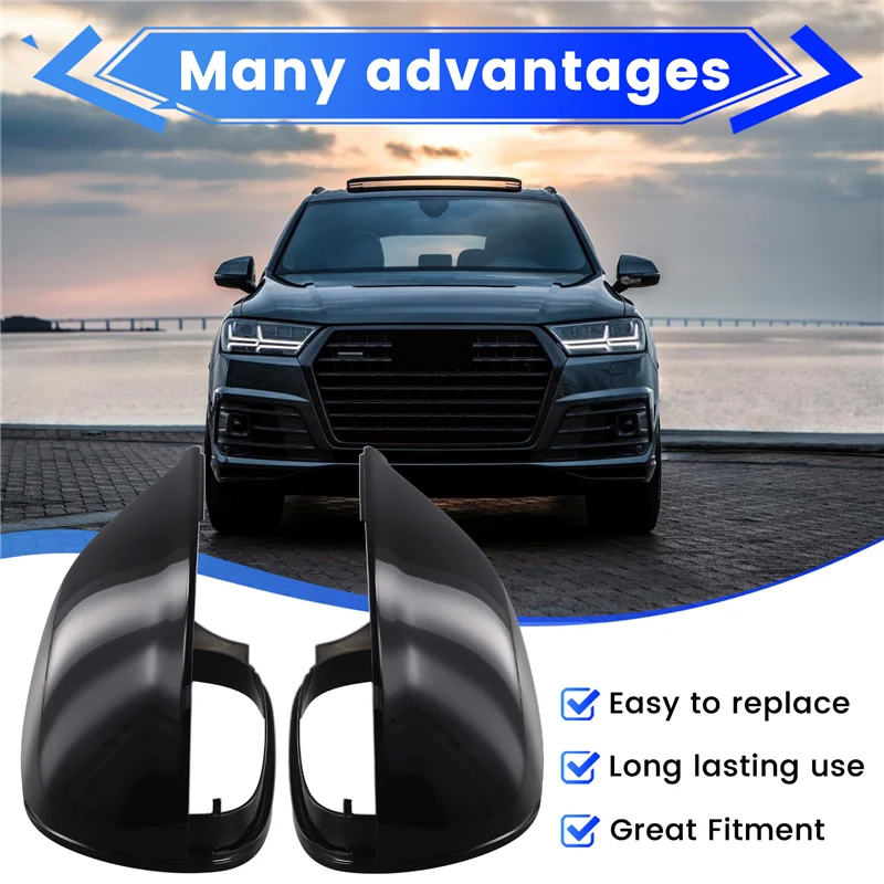 

R1-Car Rearview Mirror Cover Side Mirror Cover For Q5 2010-2018 Q7 2010-2015