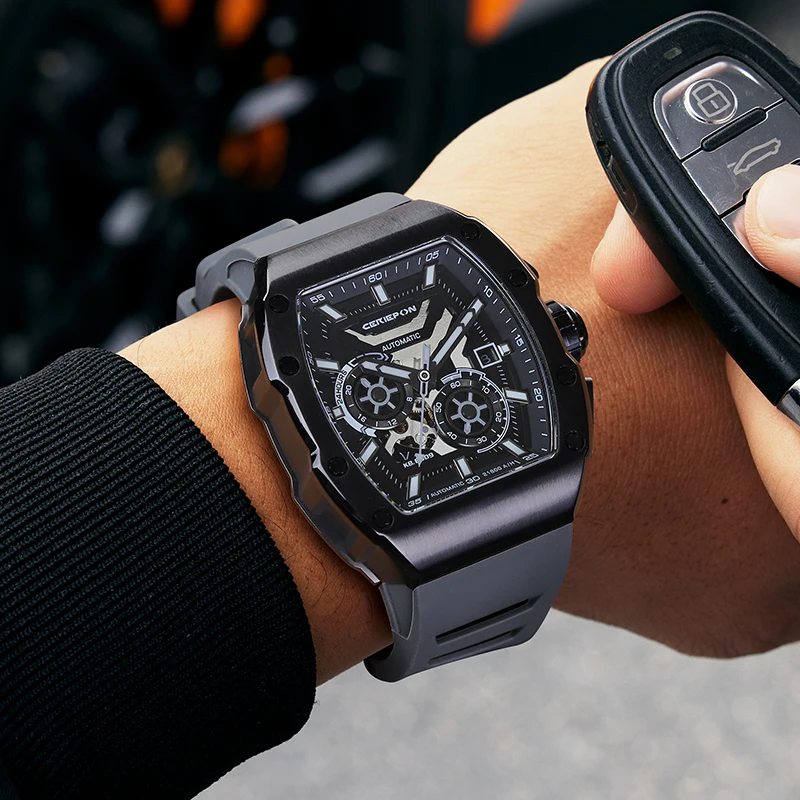 Luxury Skeleton Pagani Designs Men Watch Automatic Mechanical Watches for Mens Tourbilon Waterproof Wristwatch Man Reloj Hombre
