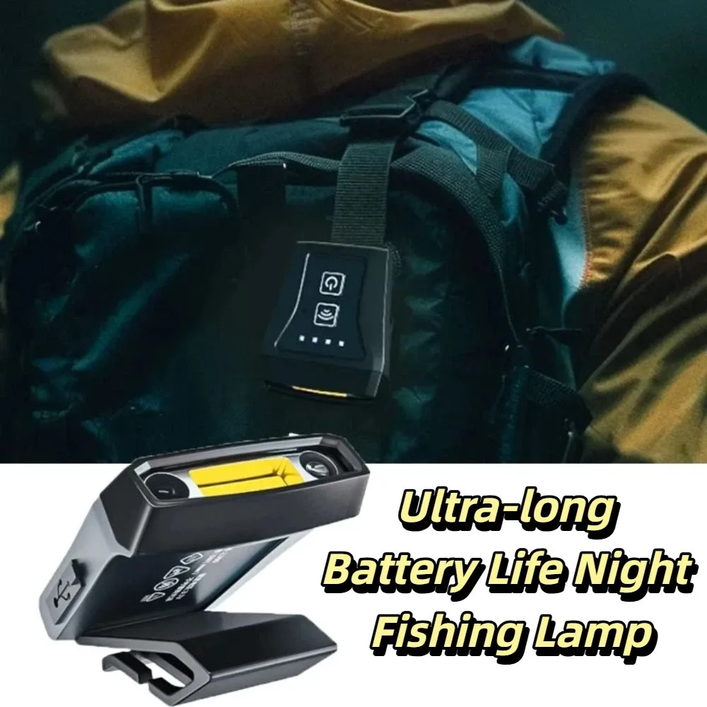 

Ultralight COB Headlight Strong Light Long Battery Life USB Head Flashlight Super Bright Rechargeable Headlamp Night Use