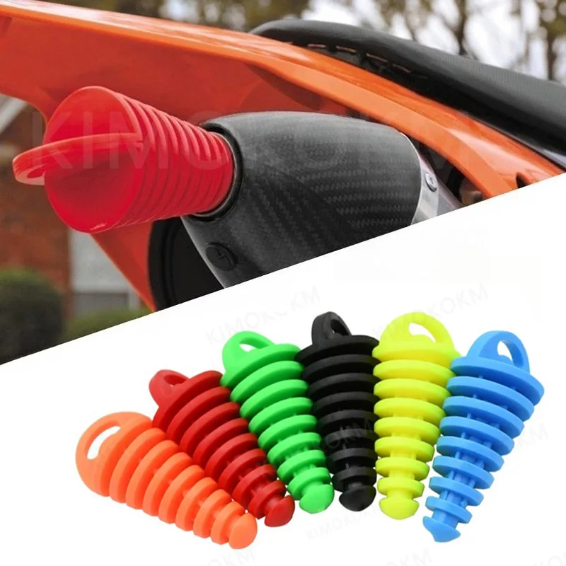 Plug Exhaust Pipe Tailpipe PVC Exhaust Wash Plug Pipe Protector For Honda Kawasaki KTM Suzuki Yamaha Motorcycle Universal