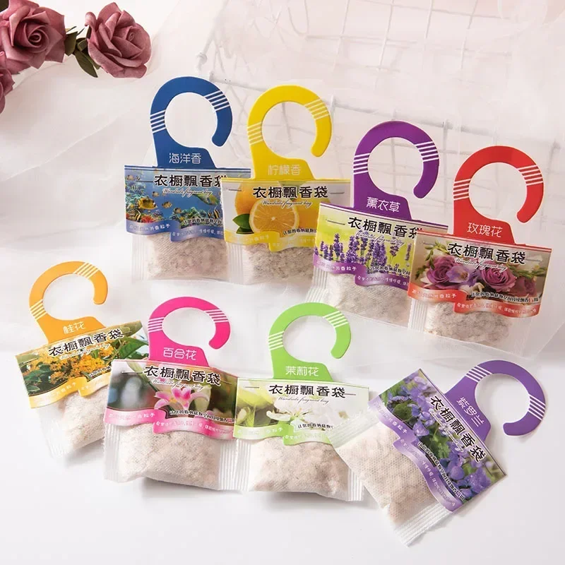 Natural Hangable Fragrant Fragrances Spices Bags Wardrobe Sachets Deodorizing Paper Aromatherapy Bag Home Cabinet Air Fresheners