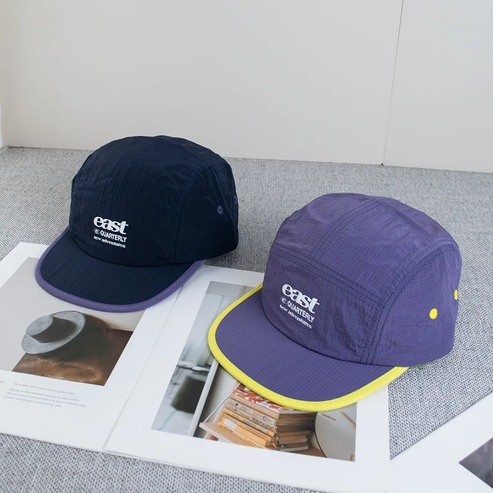 Retro 5-Panel Baseball Cap Quick-Dry Breathable Duckbill Hat Ultralight Flat-brimmed Soft Brim Sun Hat