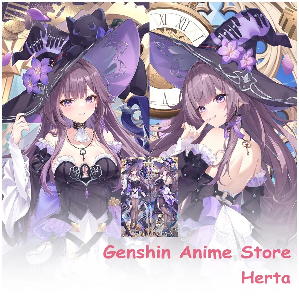 Game Honkai Impact 3 Herta Fullbody Dakimakura Cover Hugging Cosplay Props Double-Sided Printed Pillowcase Otaku Cushion Covers