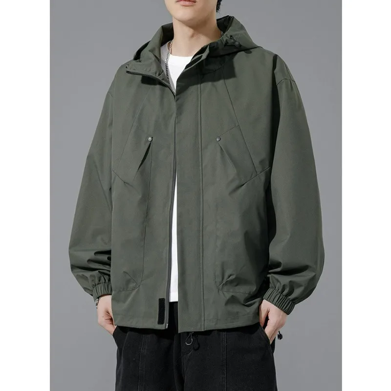 

Men's Trench Coat Loose Waterproof Windproof Jacket Hiking Camping Fishing Camping Mountaineering Men's Bicycle Jacket