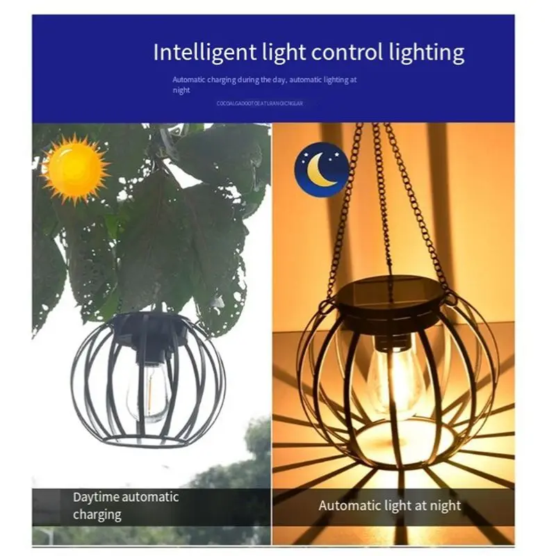 YANA50I Solar Lanterns Outdoor Lights, Metal Solar Lantern Lights, Brighter Hanging Solar Lights Outdoor Waterproof Durable 2 Pa