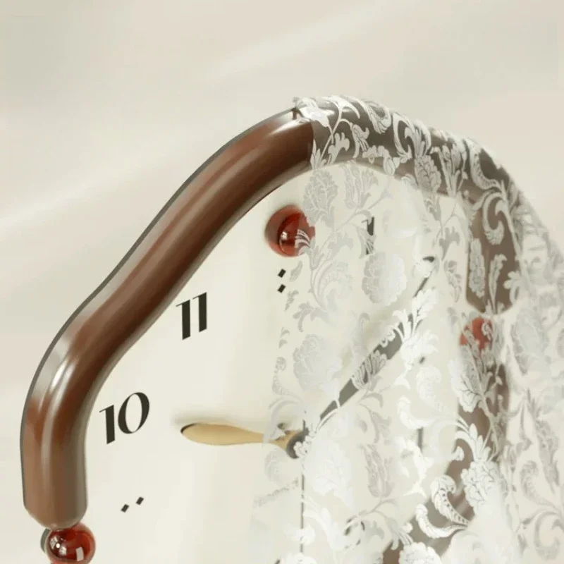Modern Wall Clock Aesthetic Digital Wall Clocks Simple Silent Quartz Clock Restaurant Living Room Bedroom Cream Style Watch