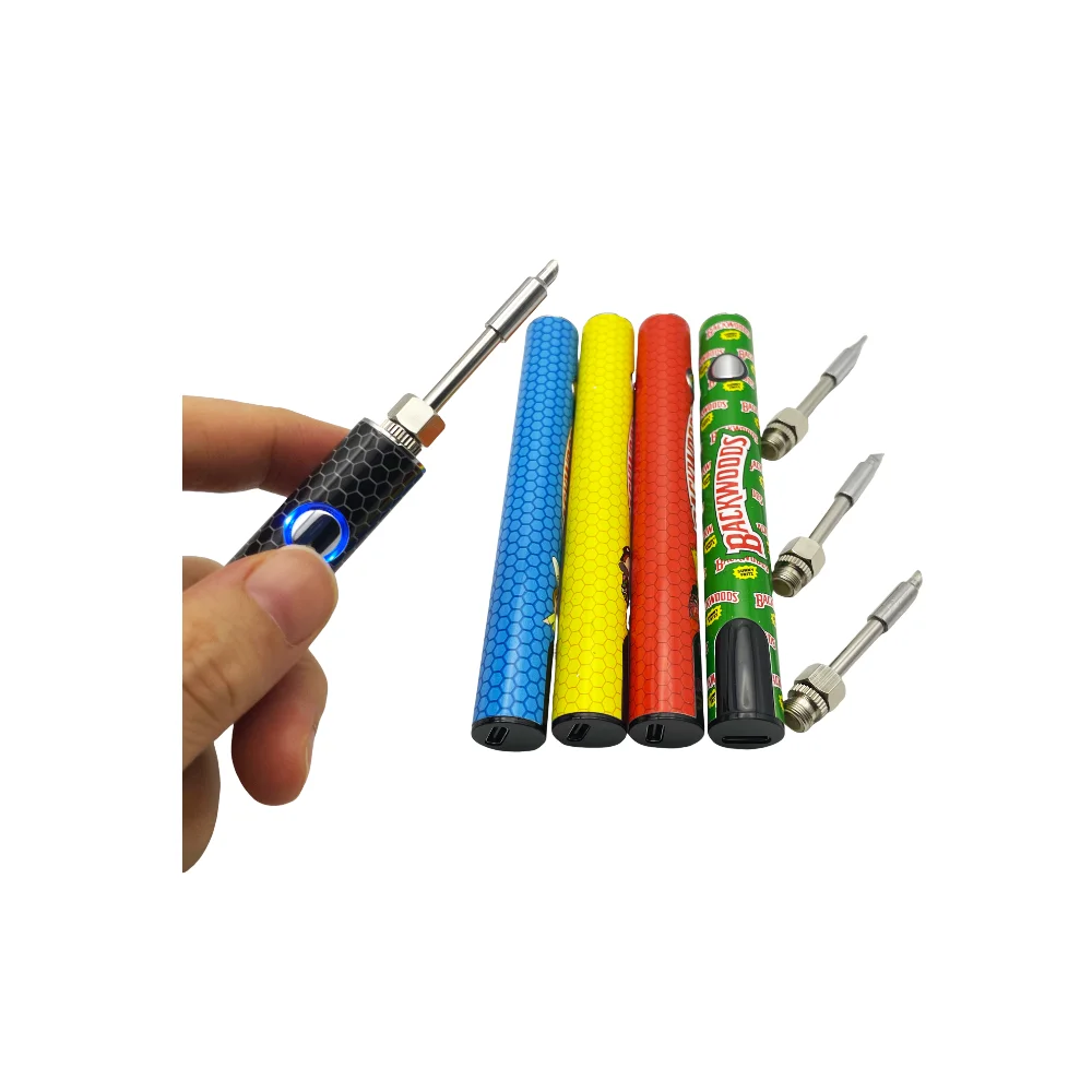 1100mAh LCD Display Battery Backwoods Electric Soldering Iron Pen LCD Display 1.8V-4.2V Type-C 510 Thread Repair Tool