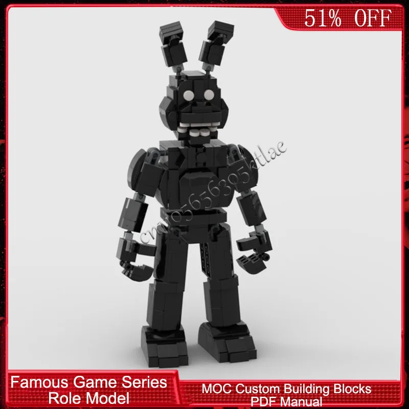 533 PCS Série de Personagens de Jogos Populares, Modelo de Bloco de Construção Modular Personalizável Dark Ethereal Hare, Brinquedo Simples DIY para Presente de Festival