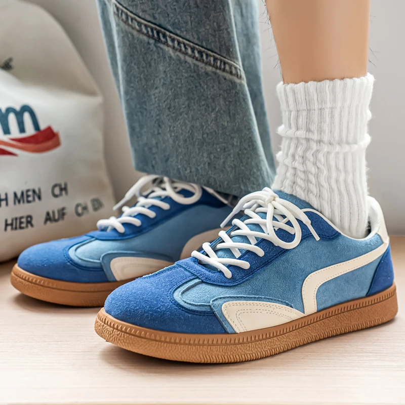 

Мужские повседневные кроссовки Maden Retro 70S с верхом из пэчворка, резиновой подошвой, легкие, нескользящие, спортивные, удобные.