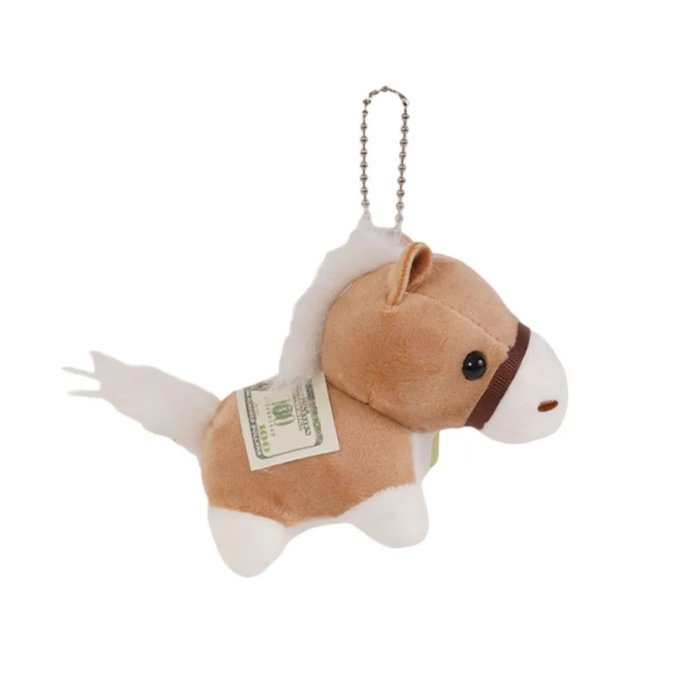 

Copy Money Horses Plush Doll Bag Hanging Ornaments Plush Horses Toy Horse Keyring New Year Horse Stuffed Keychain Party Favor