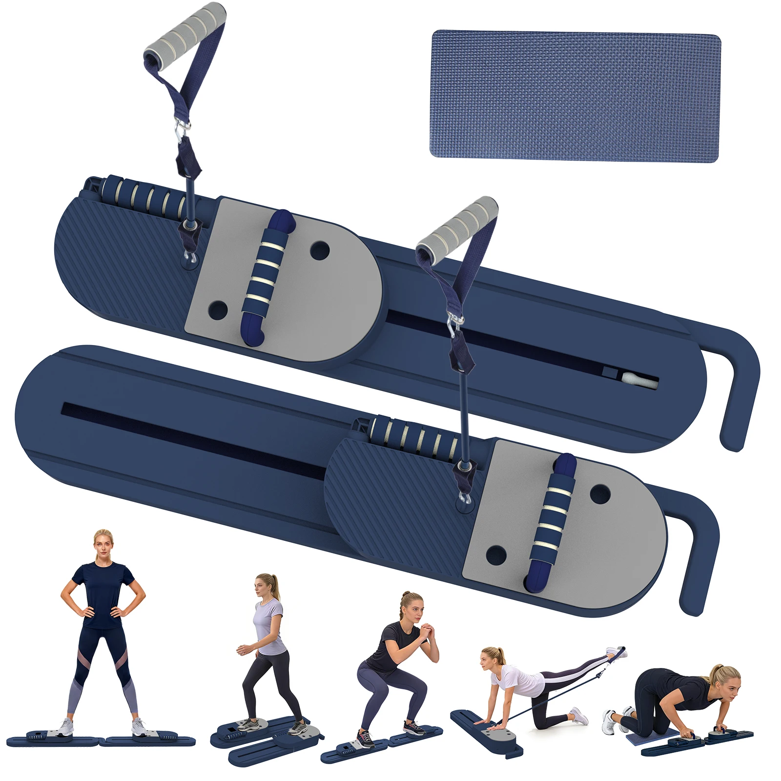Vielseitiges Pilates-Trainingsgerät Abnehmbares Bauchtrainingsboard Armstraffungswerkzeuge Ganzkörper-Trainer mit Rutschfestem Griff