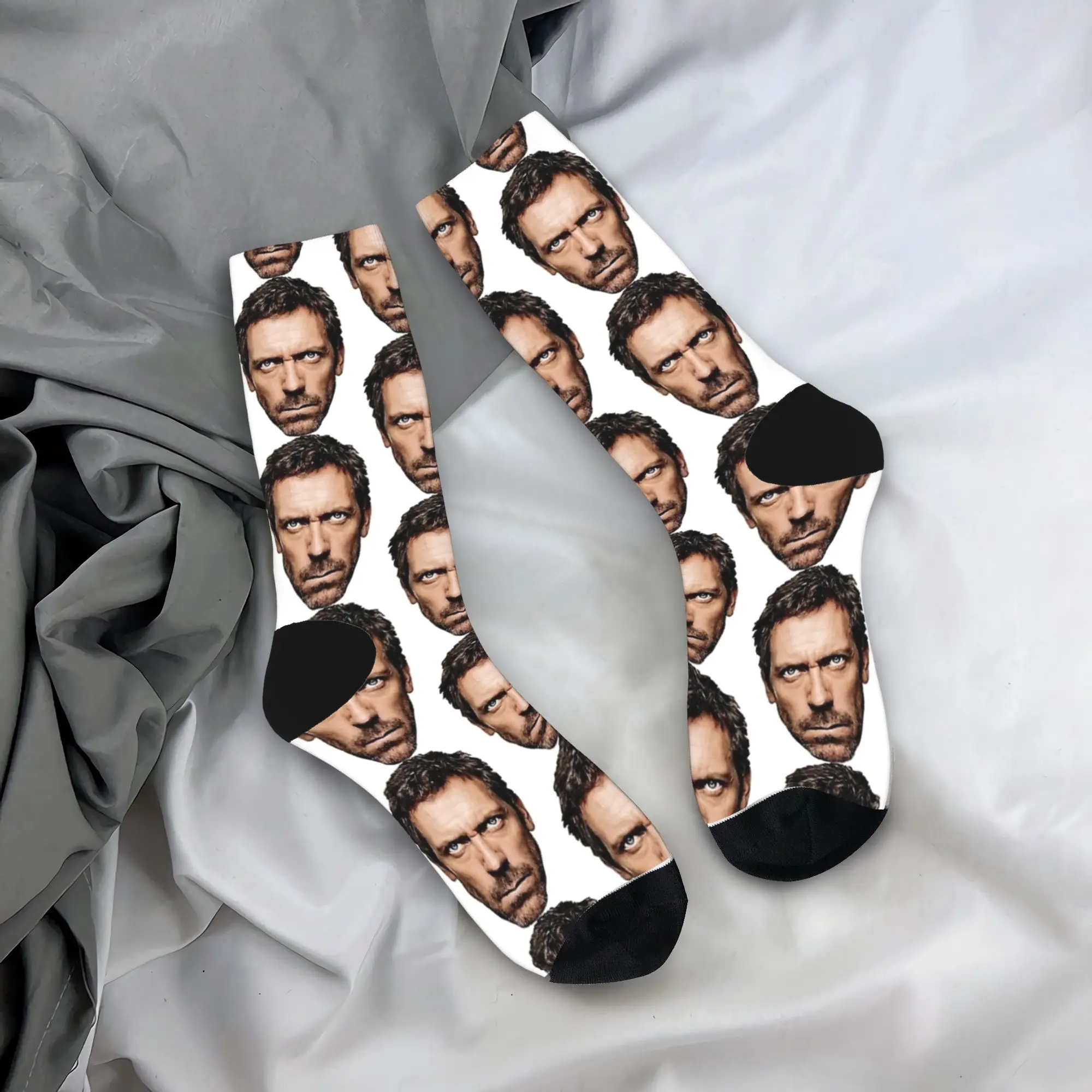 

Dr. Gregory House Laurie Socks Graphic Stockings Anti Skid Men Socks Quality Winter Casual Cycling Socks