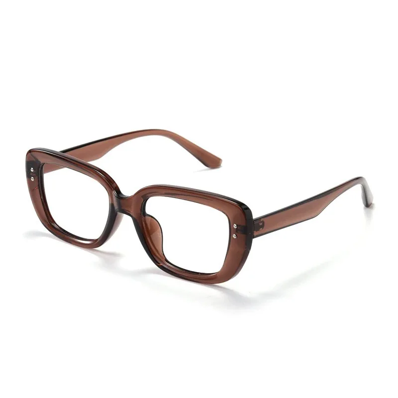 Korean version large-frame square anti-blue-light glasses, suitable for both men and women, with an academic style frame design