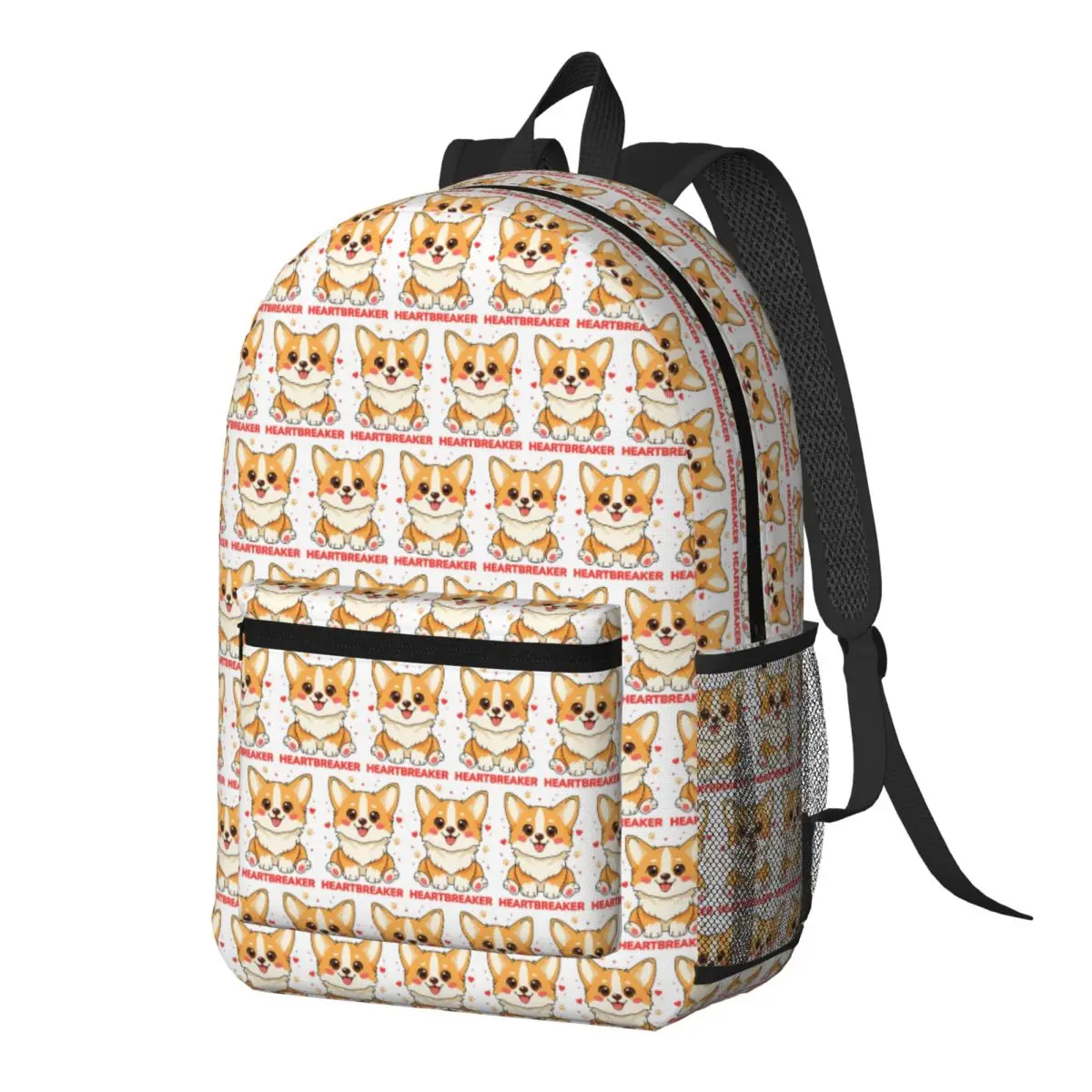 

Corgi Heartbreaker Kawaii Dog Backpack Daypack Large Capacity Children BookBag School Bag Shoulder Bags for Men Women