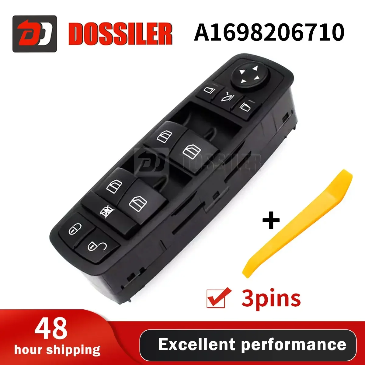 

A1698206710 Dossiler Electric Power Window Switch Button For Mercedes Benz B-Klasse W245 A-Klasse W169 1698206610 1698206710