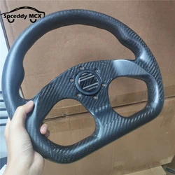 13inch D Shape Real Carbon Fiber Full 100% Car Sport Dry Carbon JDM Drift Steering Wheel 320mm