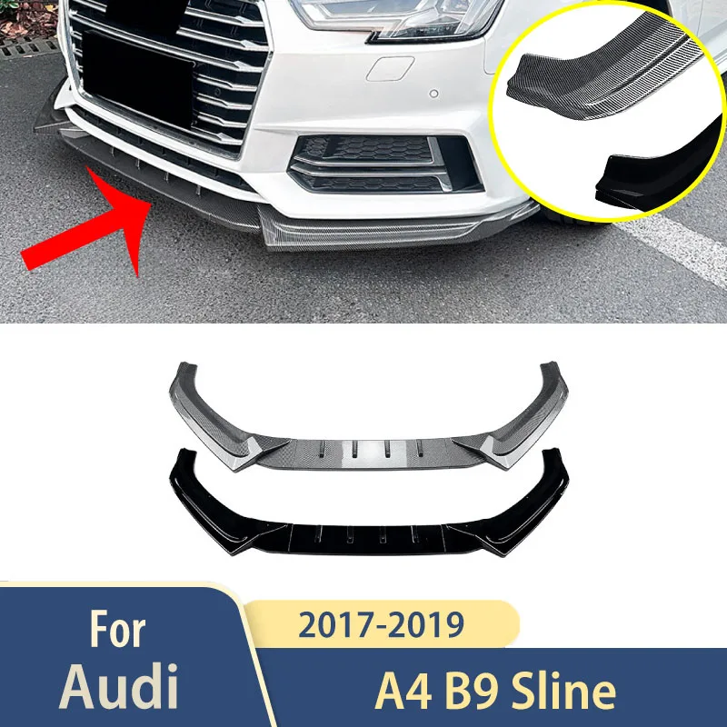 

Запчасти для переднего бампера, спойлер для Audi A4 B9 Sline 2017 2018 2019, автомобильные внешние бамперы, сплиттер, диффузор, комплекты кузова, аксессуары