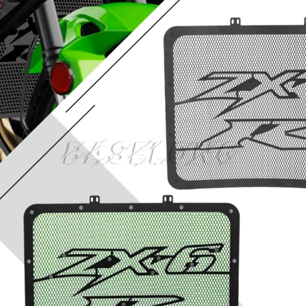 Motorcycle Accessories CNC Radiator Grille Guard Protection Cover For Kawasaki Ninja ZX-6R ZX-6RR ZX636 ZX 6R 636 6RR 2003-2004