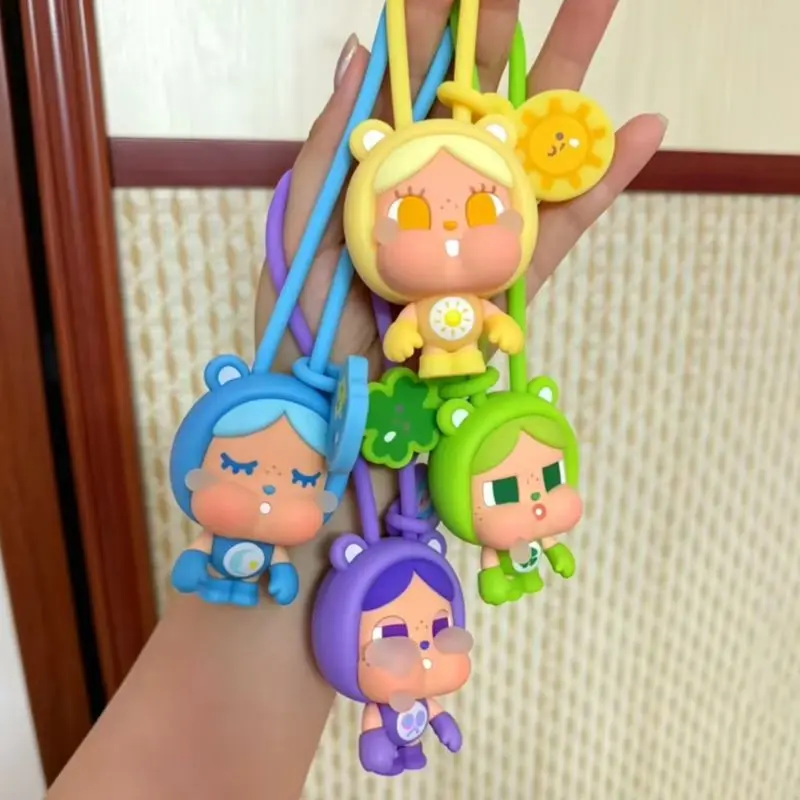 POPMART CRYBABY Care Bears Serie Mini Light Mystery Unpack Container Niedliche Puppe Anime Ornament Geschenkset