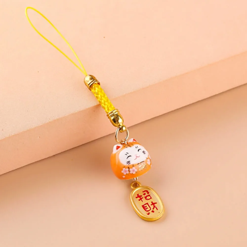 

Keychain Japanese Lanyard Bag Accessories Lucky Cat Phone Straps Phone Key Strap