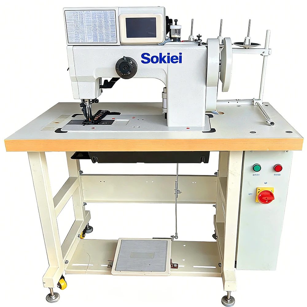 266 New Flat-Bed Industrial Sewing Machine With Lock Stitch And Motor For Manufacturing Plant Use