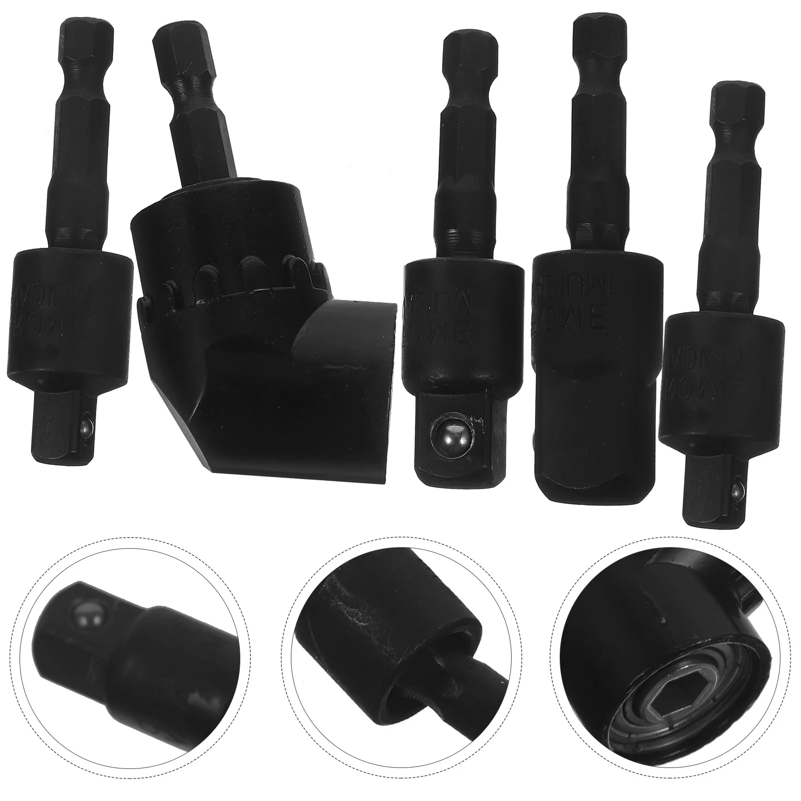 

1Set Right Angle Drill Attachment Rotatable Impact Driver Socket Adapter 360 Degree Swivel for Tight Spaces Chrome-Vanadium