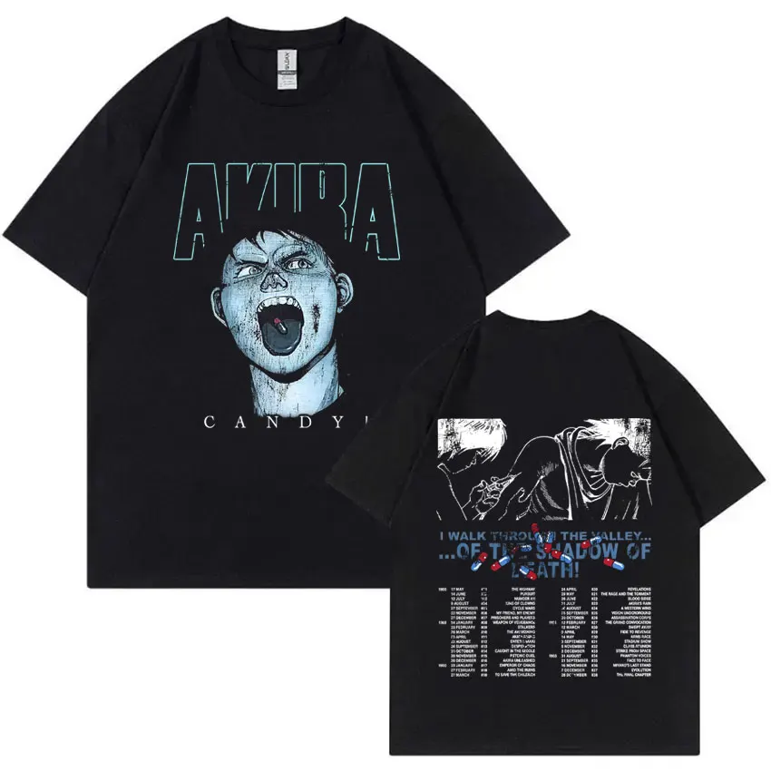 Japanese Science Fiction Cartoon Movie Anime Akira Shima Tetsuo Print T Shirt Men Fashion Casual T-shirt Male Vintage Streetwear