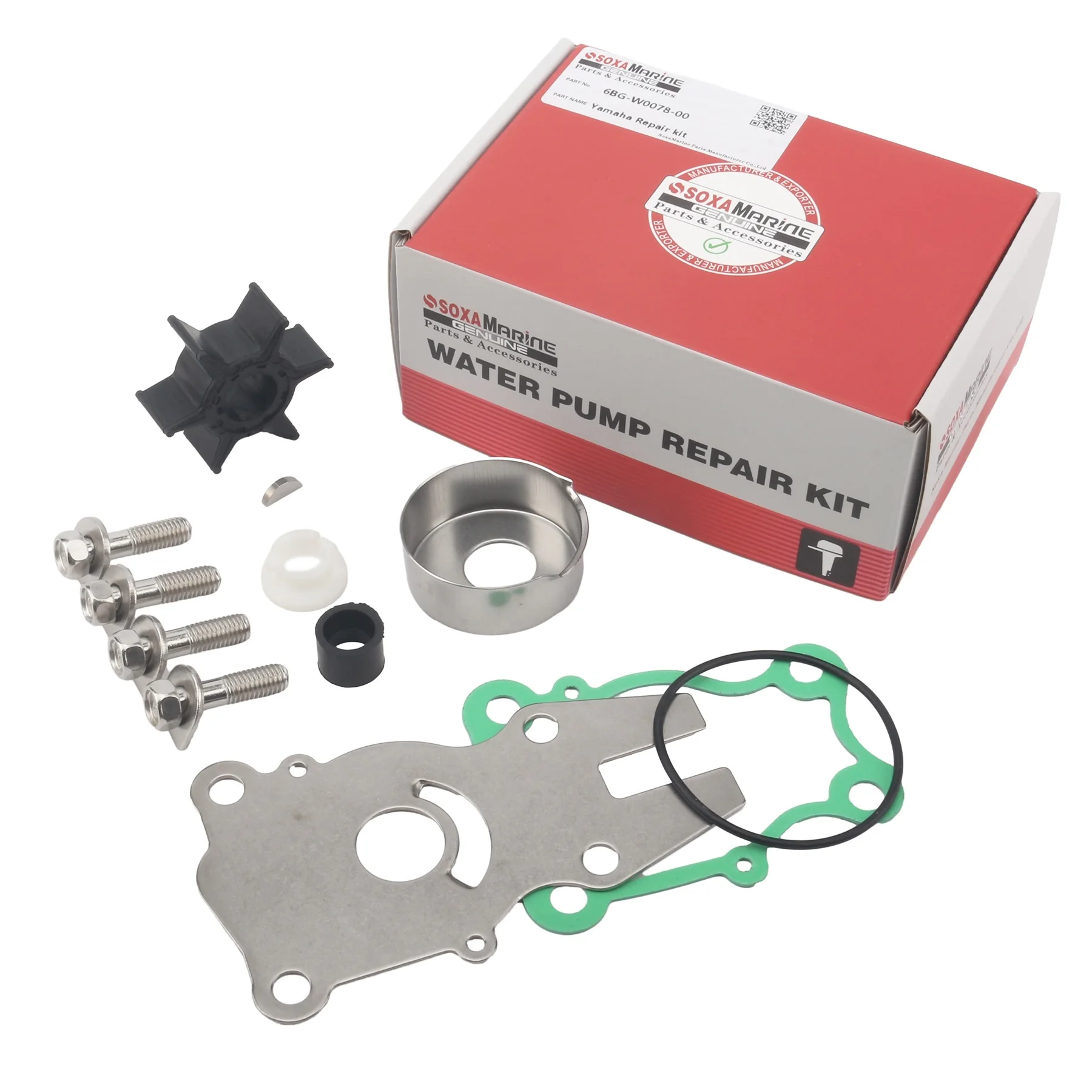 

Compatible with Yamaha 4-Stroke 30HP 40HP F30 F40A Outboard Motor Models Water Pump Impeller Kit 6BG-W0078-00 Sierra 18-3490