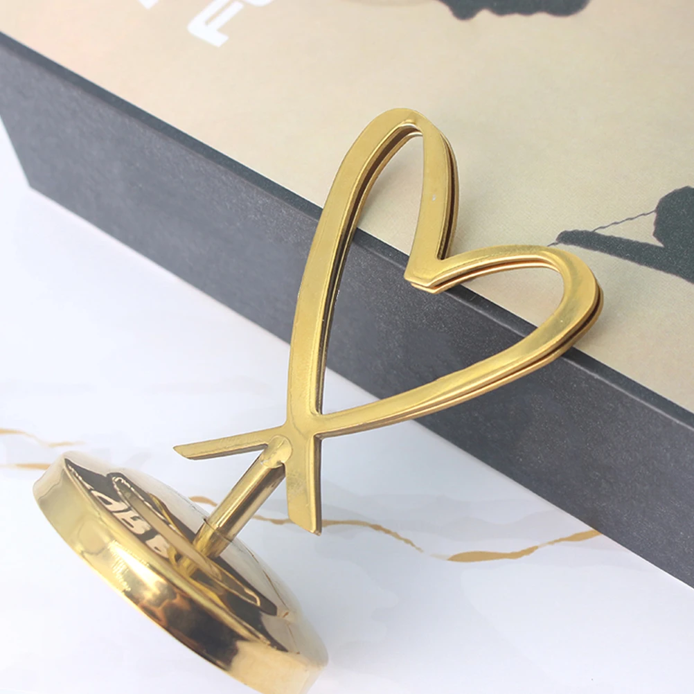 

1pc Heart Shaped Business Card Holder Menu Clip Cards Clamp Photo Name Stand Cards Clamp Home Office Decor