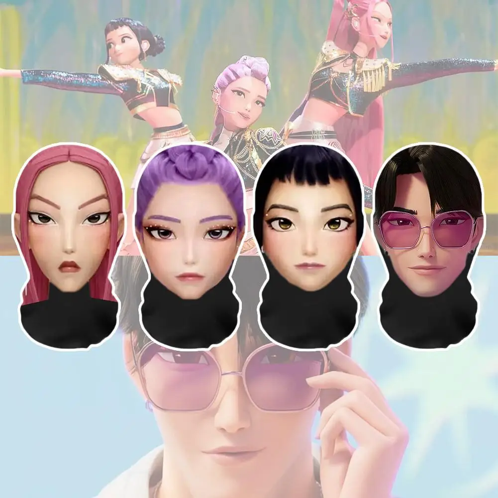 팝 몬스터 헌더 3D 프린트 탄성 메쉬 풀 페이스 마스크 남성 여성 코스프레 헤드웨어 힙합 걸 그룹 패션