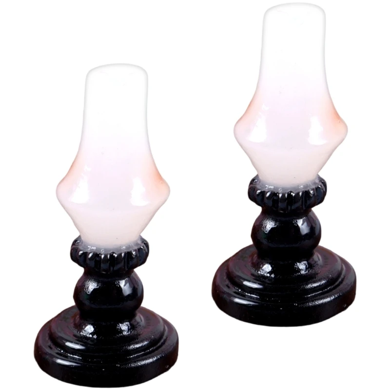 2Pc Miniature Plastic Resin Home Appliance Ornaments Decorative Accent Dollhouses Retro Furniture Models for Pretend Play