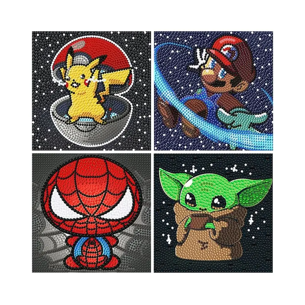 Diamond Painting Kits for Kids Diamond Art Gem by Number Kits Arts and Crafts for Kids, Mosaic Kits DIY Full Drill Painting