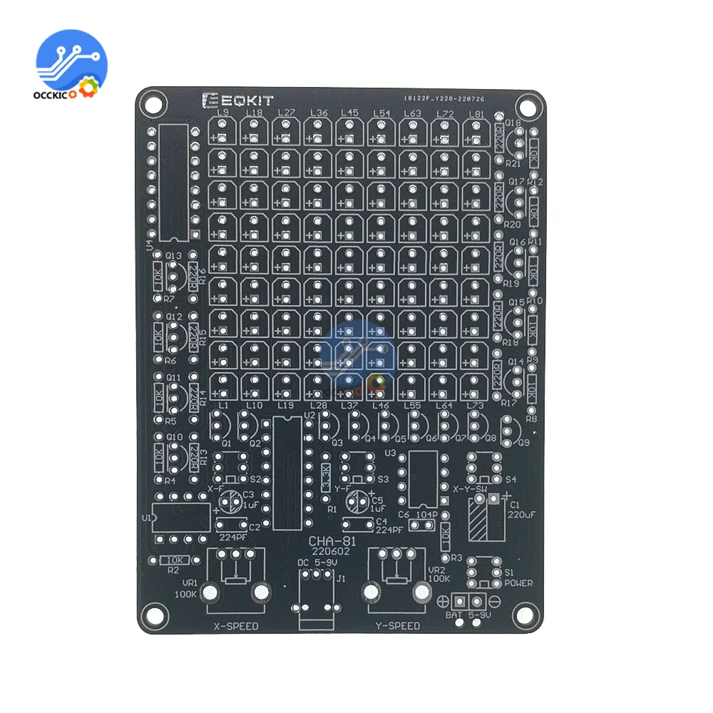 CHA-81 DC5-9V LED Tracking Light parti fai da te Kit di produzione elettronica alimentatore a batteria USB