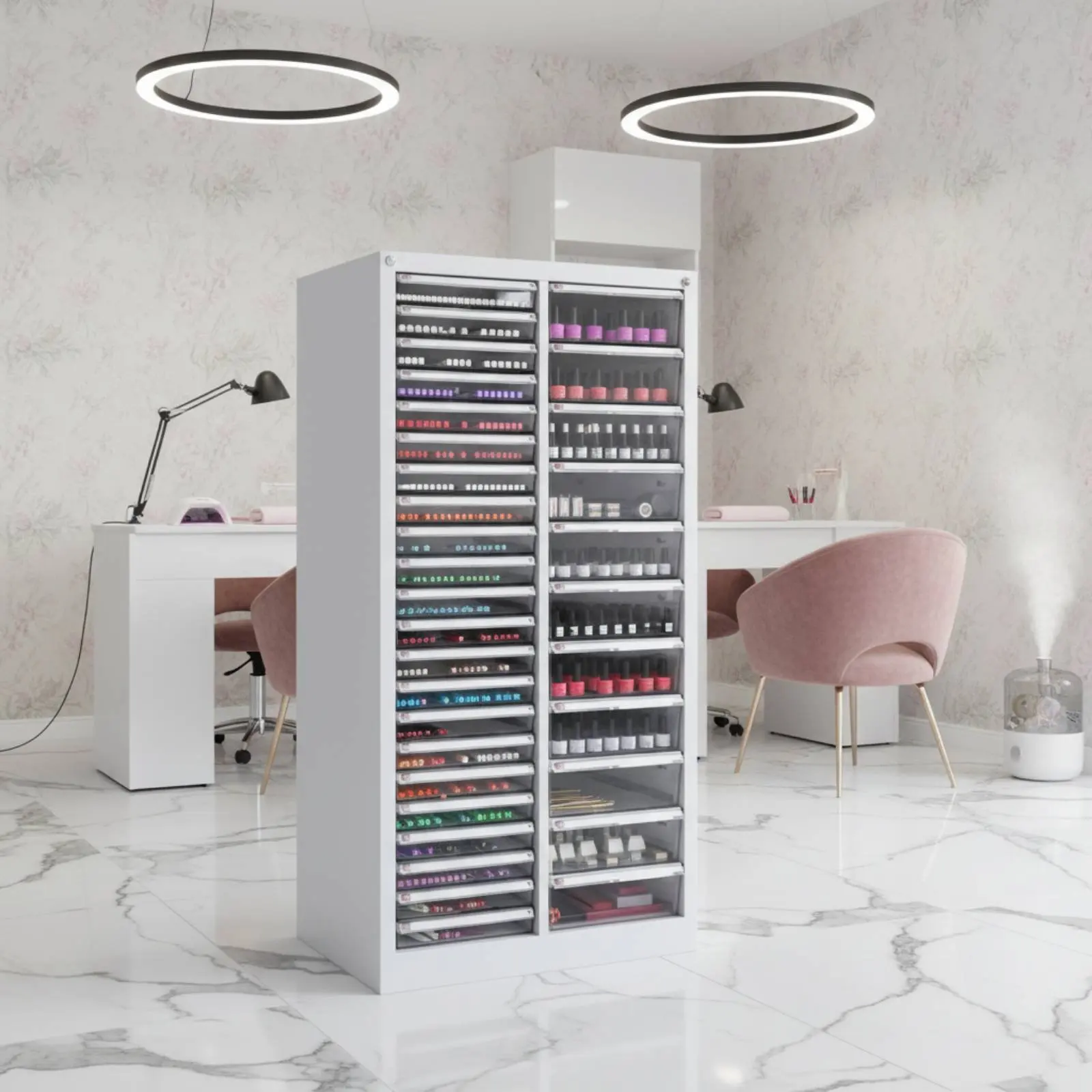 Stationery Organizer Cabinet Multi-Layer Drawer Storage Cabinet Metal Heavy Duty for Study Room view 6