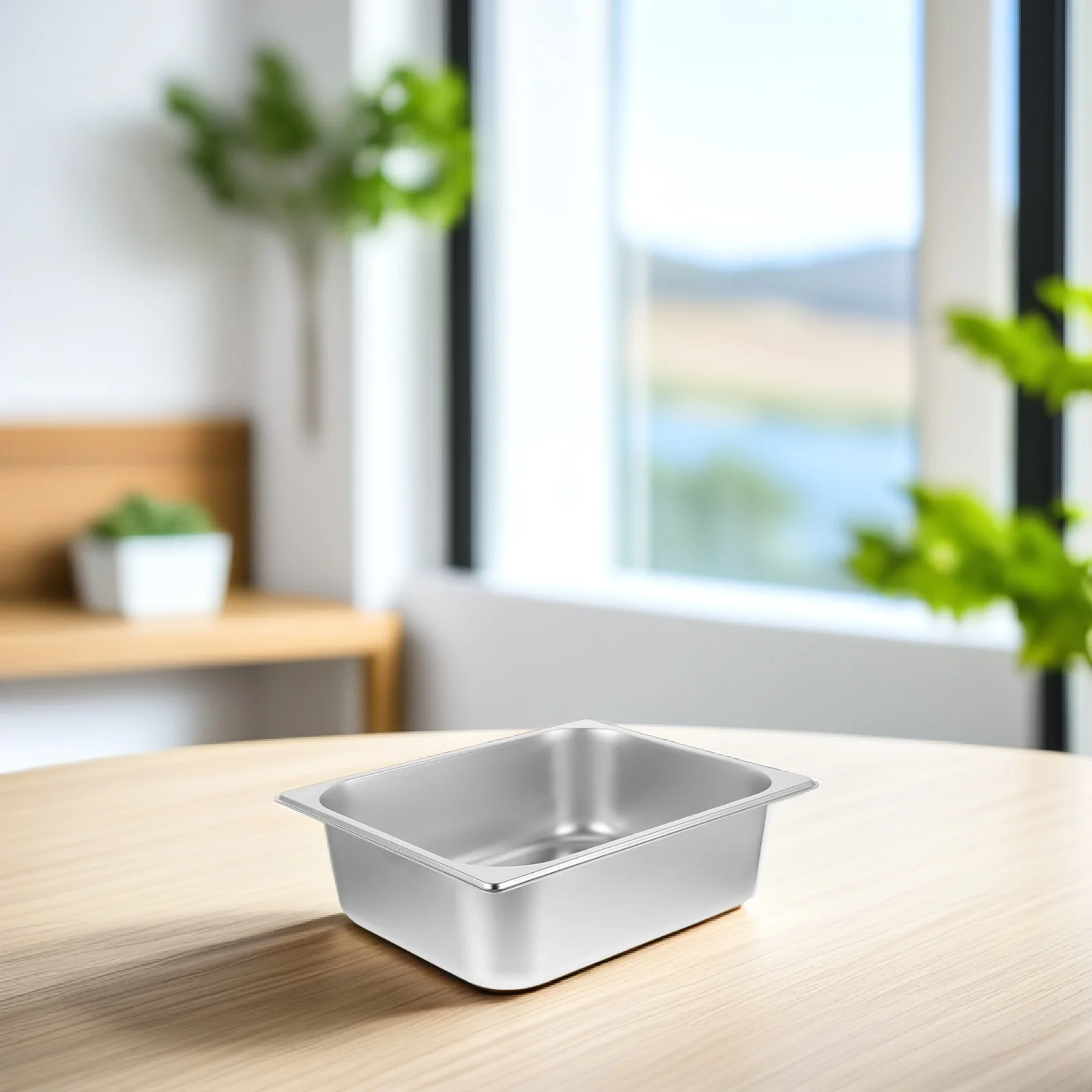 

Large Capacity Dining Basin Food Pan Buffet Serving Plate Pans Pot Stainless Steel Container